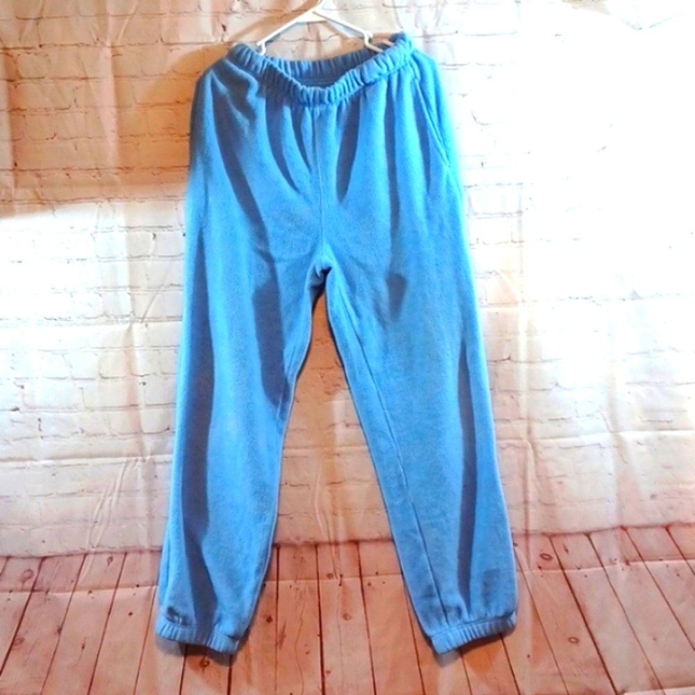 Foot Locker Heavy Fleece Blue  Ski Pants Front &Back pockets   M